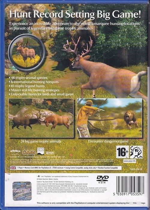 Cabelas Big Game Hunter - PS2 (B Grade) (Genbrug)